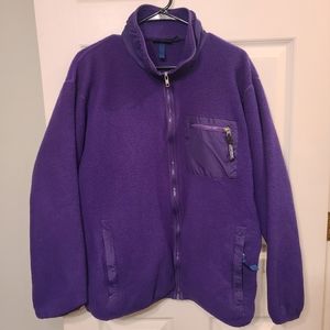Patagonia Womens Full Zip Up Fleece Purple Size XL Made In The USA.